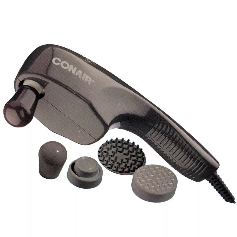 Conair Touch 'N Tone Handheld Massage Wand 4 Attachments Gentle Relax Gift